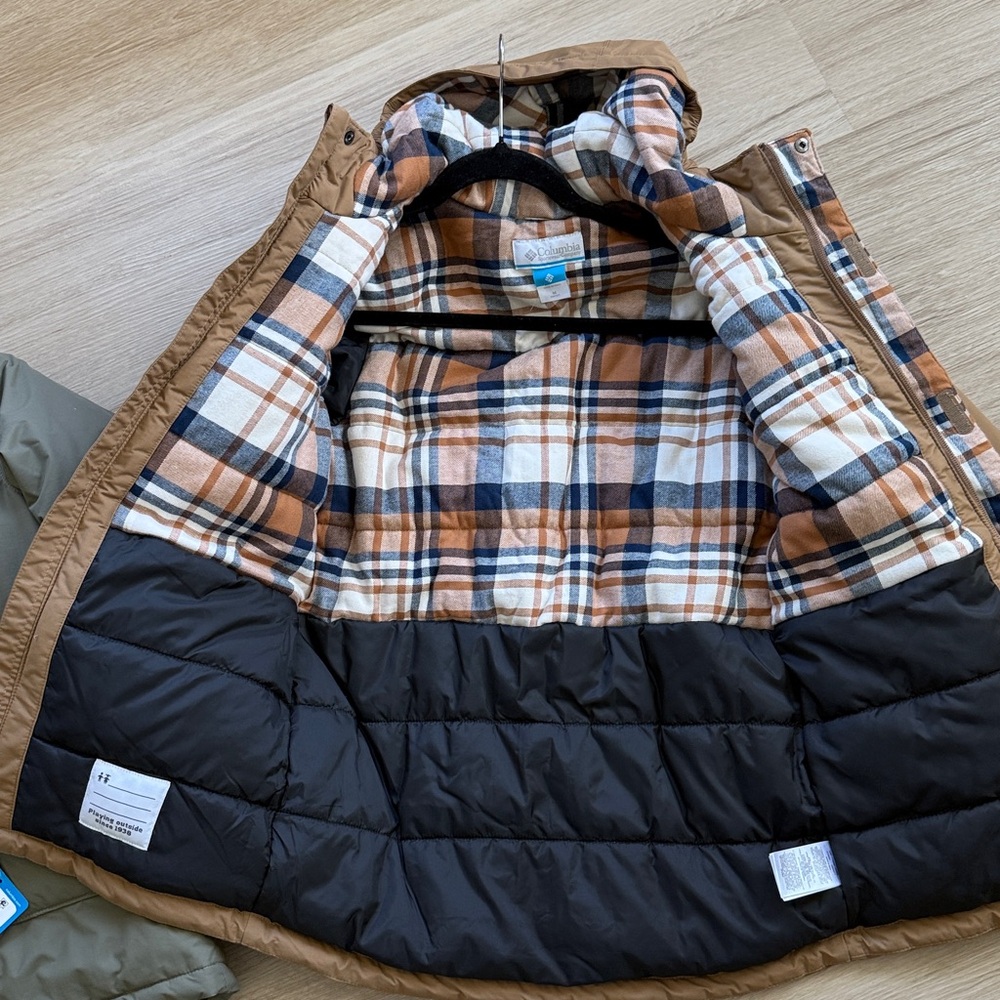 Columbia Kids Mt Adventure Plaid Lined Omni Tech Jacket - Picture 3 of 7